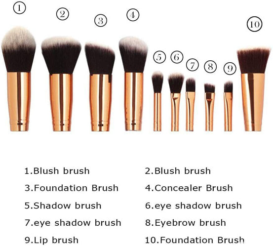 Marble Style Make-up Brush Set