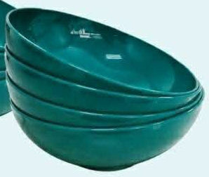 Plastic Bowls (700ml) - Imbizo in Mysterious Green set of 4 (excl. Seals)