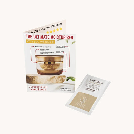 Moisturiser (3ml) - Lucid Sample Sachet for Dry Skin and Information Card